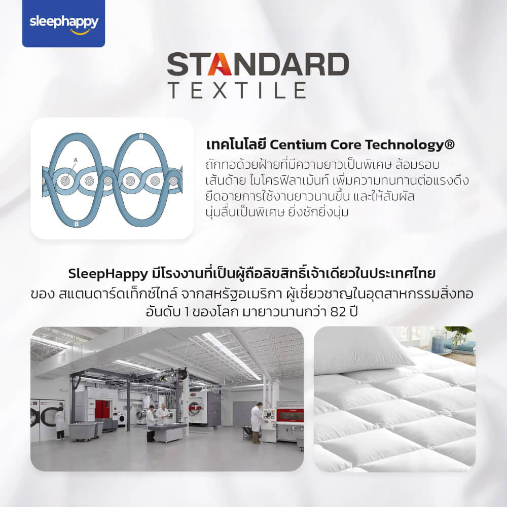 แผ่นรองนอน 5 ฟุต SLEEPHAPPY MICROFIBER